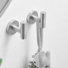 Round Bathroom Robe Hook and Towel in Brushed Nickel (2-Pack)