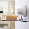 Wall Mount Suction Soap Dish Stainless Steel Bar Soap Holder Soap Box Bathroom Shower Room Kitchen Sponge Holder Soap Organizer Storage Tray