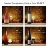 Wine Cooler Countertop Freestanding Wine Cellars Compressor System Champagne Chiller Digital Temperature Control UV-Protective Finish Max Load 24 Stan