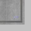 24 x 36 Inch Frameless LED Illuminated Bathroom Wall Mirror; Touch Button Defogger; Rectangular; Metal; Silver