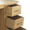 Desk with 3 Drawers Solid Oak Wood 41.7"x15.7"x29.5"