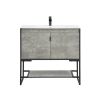 Manhattan Comfort Scarsdale 36" Bathroom Vanity Sink in Grey