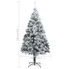 Artificial Christmas Tree with Flocked Snow Green 6 ft PVC