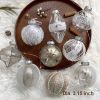 18/27/36 PCS 8cm/3.15in Gold Large Christmas Ornaments Set 2022 Clear Xmas Balls Decor Shatterproof Christmas Tree Decorations for Christmas Trees