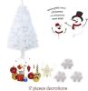 5Ft Premium Spruce Artificial Christmas Tree wMetal Stand; White