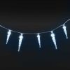 Christmas Icicle Lights 40 pcs Cold White Acrylic Remote Control