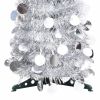 Pop-up Artificial Christmas Tree Silver 4 ft PET