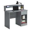 Mobili Modern Office Desk with Hutch; Grey