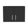 Medford 2-Door Rectangle Wall Cabinet Black Wengue