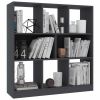 Book Cabinet Gray 38.4"x11.6"x39.4" Engineered Wood