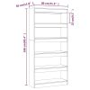 Book Cabinet/Room Divider Gray Sonoma 31.5"x11.8"x65.4" Engineered Wood