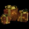 Decorative Christmas Gift Boxes 3 pcs Red Outdoor Indoor