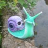 Halloween Skeleton Snail Skull Sculpture Garden Home Decoration Resin Crafts