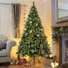 7.4 ft Christmas Tree Decorated with 65 Pine Cones and over 1300 Thicken Tips