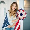 Wreaths for Front Door Modern Ndependence Day Wreath Patriot Wreath American Flag Red New Year Lights Fall Wreath with Pumpkins