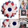 Wreaths for Front Door Modern Ndependence Day Wreath Patriot Wreath American Flag Red New Year Lights Fall Wreath with Pumpkins