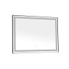 48*36 LED Lighted Bathroom Wall Mounted Mirror with High Lumen+Anti-Fog Separately Control