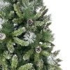 7.4 ft Christmas Tree Decorated with 65 Pine Cones and over 1300 Thicken Tips