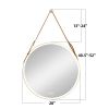 Bathroom LED Mirror 28 Inch Round Bathroom Mirror with Lights Smart 3 Lights Dimmable Illuminated Bathroom Mirror Wall Mounted Large LED Mirror Anti-F