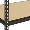 48 in. W x 24 in. D x 72 in. H 5-Shelf Steel Shelving Unit; Black