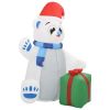 Christmas Inflatable Polar Bear LED Indoor and Outdoor 8 ft