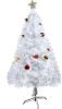 5Ft Premium Spruce Artificial Christmas Tree wMetal Stand; White