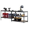 48 in. W x 24 in. D x 72 in. H 5-Shelf Steel Shelving Unit; Black