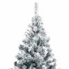 Artificial Christmas Tree with Flocked Snow Green 6 ft PVC