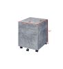 Jurgen File Cabinet; Faux Concrete &amp; Silver 92909