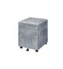 Jurgen File Cabinet; Faux Concrete &amp; Silver 92909