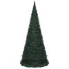 Pop-up String Artificial Christmas Tree with LED Green 7 ft