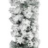 Christmas Garland with Flocked Snow Green 16 ft PVC