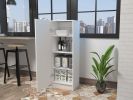 Belleria Single Door Pantry with Four Interior Shelves -White