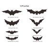 Halloween Decoration Double Maple Vine Solid Black * 2+4 Sticking Hooks+12 Bat Stickers+12 Spider Stickers