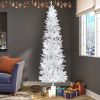 FCH 7.5ft Flocking Tied Light Christmas Tree RT