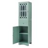 Tall Bathroom Cabinet, Freestanding Storage Cabinet with Drawer and Doors, MDF Board, Acrylic Door, Adjustable Shelf, Green