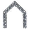 Christmas Garland with LED Lights 16 ft Silver