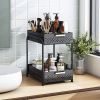 Double layer pull-out sink lower storage rack Kitchen counter lower storage cabinet Bathroom cabinet lower storage cabinet rack Sliding basket storage