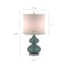 Ellipse Curved Glass Table Lamp; Set of 2