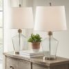 Harmony Angular Glass Table Lamp; Set of 2