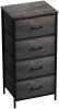 Dresser with 4 Faux Wood Drawers - Tall Storage Unit Organizer Tower for Clothes - Bedroom, Hallway, Living Room