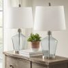 Harmony Angular Glass Table Lamp; Set of 2