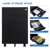 3 Drawer Mobile File Cabinet with Lock Steel File Cabinet for Legal/Letter/A4/F4 Size; Fully Assembled Include Wheels; Home/ Office Design