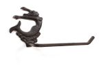 Cast Iron Decorative Arching Mermaid Toilet Paper Holder 11&quot;