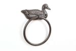 Cast Iron Decorative Mallard Duck Towel Holder 6.5""