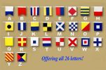 Letter R Rustic Wooden Nautical Alphabet Flag Decoration 16""