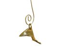 Solid Brass Dolphin Christmas Ornament 3""