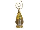 Solid Brass Oil Lamp Christmas Ornament 4""