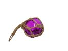 Purple Japanese Glass Ball Fishing Float Decoration Christmas Ornament 3""