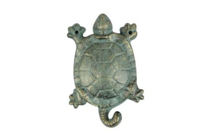 Antique Bronze Cast Iron Turtle Key Hook 6""